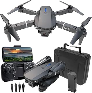 Drone With One Camera- Foldable WiFi Drone, 3D Flips,Altitude Hold Drone for Adults Beginners Mini Drone,1 Battery E88